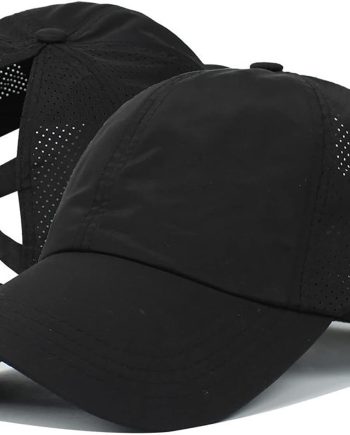Ponytail Hat for Womens, Quick Drying Mesh Ponytail Hole Baseball Cap Sport Sun Hats