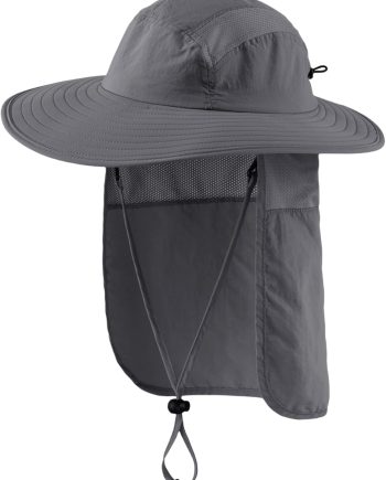 UPF 50+ Mens Wide Brim Fishing Hat with Neck Flap Sun Hat for Men Women Sun Protection Cap