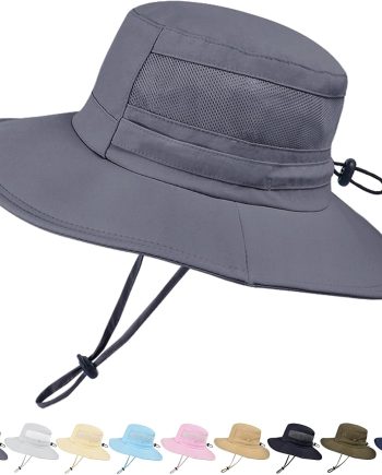 Sun Hat for Men/Women, UPF 50+ Fishing Hat,Waterproof Wide Brim Bucket Hat Foldable Boonie Hat for Hiking Garden Safari Beach