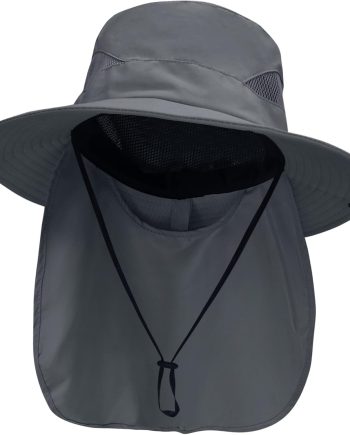 Sun Fishing Hats with Neck Flap for Men Women UV Sun Protection Bucket Hat