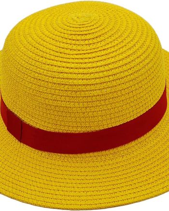 Straw Hat Halloween Party Yellow Strawhats with String Summer Beach Hats Performance Props for Youth Men Women