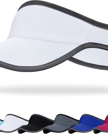 Sports Sun Visor for Men Women, Lightweight Soft Quick-Dry Visor Hat, Packable Tennis Golf Running Visor