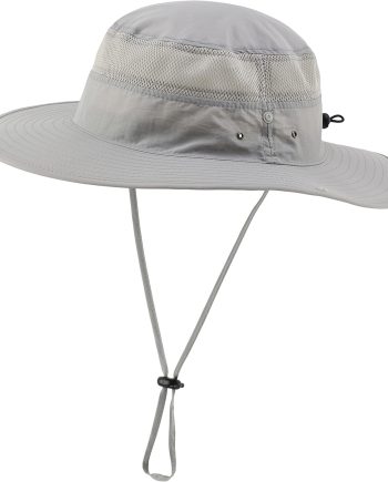 Wide Brim Sun Hat for Men Breathable Cowboy Boonie Hat UPF 50+ Sun Protection Bucket Hat for Fishing Hiking