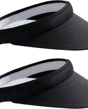2 Pack Sun Visor Hats Women Men Clip On Wide Brim Visors Hat Outdoor Sports Golf Beach Travel Tennis Caps