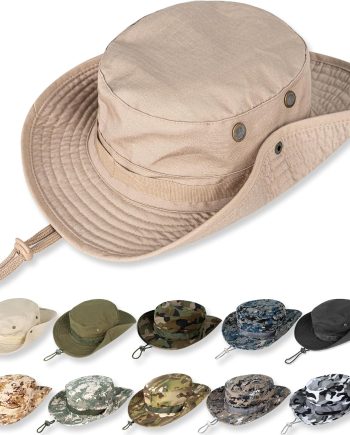 Sun Hats for Men Women Bucket Hat UPF 50+ UV Protection Boonie Hat for Safari Fishing Hiking Garden Beach